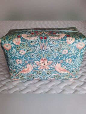 William Morris At Home Strawberry Theif Makeup Cosmetic Bag
